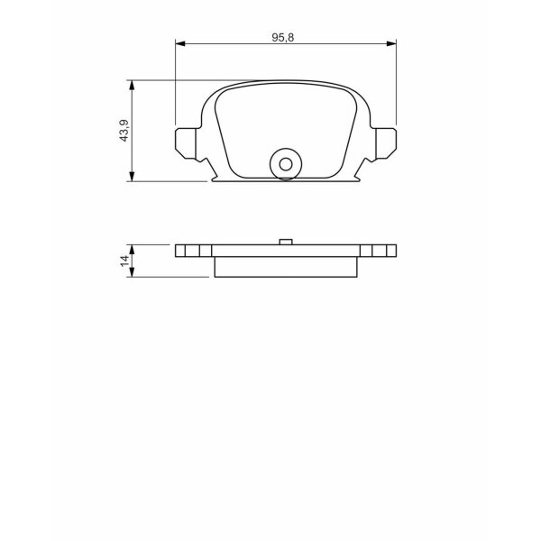 BOSCH 0 986 494 340 Bremsbelagsatz, Scheibenbremse