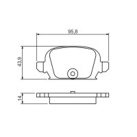 BOSCH 0 986 494 340 Bremsbelagsatz, Scheibenbremse