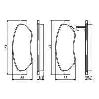 BOSCH 0 986 494 345 Bremsbelagsatz, Scheibenbremse