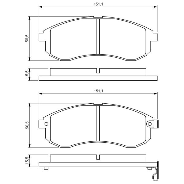 BOSCH 0 986 494 362 Bremsbelagsatz, Scheibenbremse