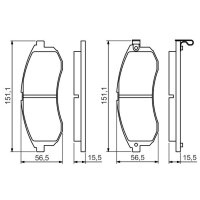 BOSCH 0 986 494 362 Bremsbelagsatz, Scheibenbremse