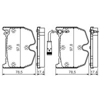 BOSCH 0 986 494 364 Bremsbelagsatz, Scheibenbremse