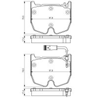 BOSCH 0 986 494 364 Bremsbelagsatz, Scheibenbremse