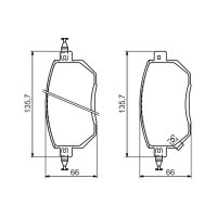 BOSCH 0 986 494 366 Bremsbelagsatz, Scheibenbremse