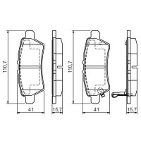 BOSCH 0 986 494 369 Bremsbelagsatz, Scheibenbremse