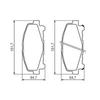 BOSCH 0 986 494 382 Bremsbelagsatz, Scheibenbremse