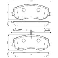 BOSCH 0 986 494 385 Bremsbelagsatz, Scheibenbremse