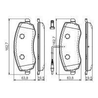 BOSCH 0 986 494 385 Bremsbelagsatz, Scheibenbremse