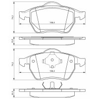 BOSCH 0 986 494 390 Bremsbelagsatz, Scheibenbremse