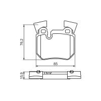 BOSCH 0 986 494 421 Bremsbelagsatz, Scheibenbremse