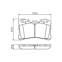 BOSCH 0 986 494 423 Bremsbelagsatz, Scheibenbremse
