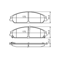 BOSCH 0 986 494 483 Bremsbelagsatz, Scheibenbremse