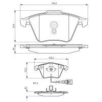 BOSCH 0 986 494 550 Bremsbelagsatz, Scheibenbremse
