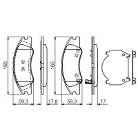 BOSCH 0 986 494 577 Bremsbelagsatz, Scheibenbremse