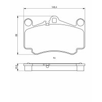 BOSCH 0 986 494 710 Bremsbelagsatz, Scheibenbremse