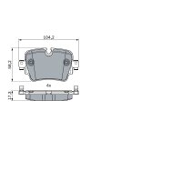BOSCH 0 986 494 753 Bremsbelagsatz, Scheibenbremse