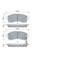 BOSCH 0 986 494 754 Bremsbelagsatz, Scheibenbremse