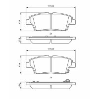 BOSCH 0 986 494 766 Bremsbelagsatz, Scheibenbremse