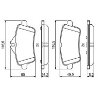 BOSCH 0 986 494 771 Bremsbelagsatz, Scheibenbremse