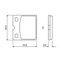 BOSCH 0 986 494 775 Bremsbelagsatz, Scheibenbremse