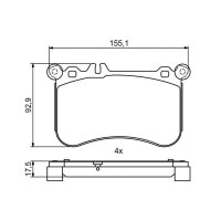 BOSCH 0 986 494 780 Bremsbelagsatz, Scheibenbremse