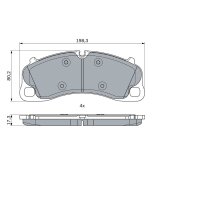 BOSCH 0 986 494 788 Bremsbelagsatz, Scheibenbremse