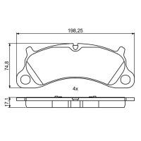 BOSCH 0 986 494 806 Bremsbelagsatz, Scheibenbremse