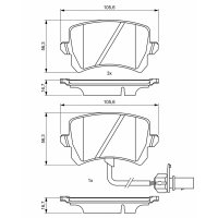 BOSCH 0 986 494 814 Bremsbelagsatz, Scheibenbremse