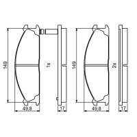 BOSCH 0 986 494 848 Bremsbelagsatz, Scheibenbremse