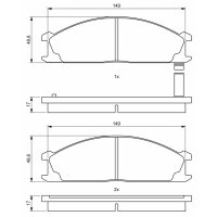 BOSCH 0 986 494 848 Bremsbelagsatz, Scheibenbremse