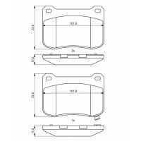 BOSCH 0 986 494 872 Bremsbelagsatz, Scheibenbremse