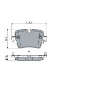 BOSCH 0 986 494 874 Bremsbelagsatz, Scheibenbremse