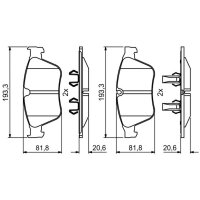 BOSCH 0 986 494 875 Bremsbelagsatz, Scheibenbremse