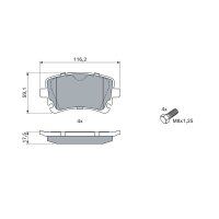 BOSCH 0 986 494 889 Bremsbelagsatz, Scheibenbremse