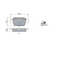 BOSCH 0 986 494 926 Bremsbelagsatz, Scheibenbremse