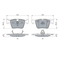 BOSCH 0 986 494 967 Bremsbelagsatz, Scheibenbremse