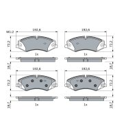 BOSCH 0 986 494 980 Bremsbelagsatz, Scheibenbremse