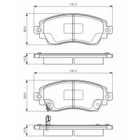 BOSCH 0 986 495 132 Bremsbelagsatz, Scheibenbremse
