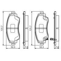 BOSCH 0 986 495 132 Bremsbelagsatz, Scheibenbremse