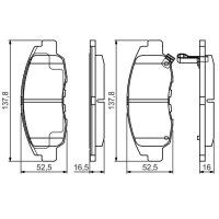 BOSCH 0 986 495 153 Bremsbelagsatz, Scheibenbremse