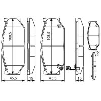 BOSCH 0 986 495 308 Bremsbelagsatz, Scheibenbremse
