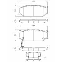 BOSCH 0 986 495 308 Bremsbelagsatz, Scheibenbremse