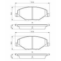 BOSCH 0 986 495 390 Bremsbelagsatz, Scheibenbremse