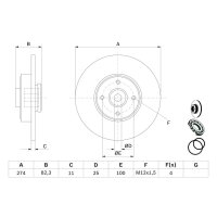 BOSCH 0 986 479 270 Bremsscheibe