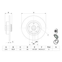 BOSCH 0 986 479 273 Bremsscheibe