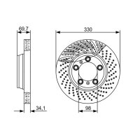 BOSCH 0 986 479 580 Bremsscheibe