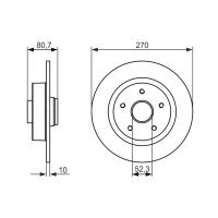 BOSCH 0 986 479 607 Bremsscheibe