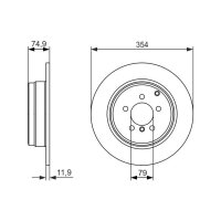 BOSCH 0 986 479 612 Bremsscheibe
