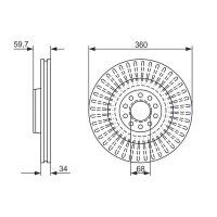 BOSCH 0 986 479 B97 Bremsscheibe