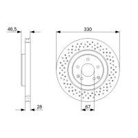 BOSCH 0 986 479 C76 Bremsscheibe